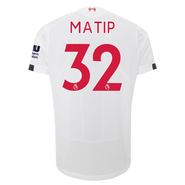 Camiseta Liverpool NO.32 Matip Replica Segunda Ropa 2019/20 Blanco